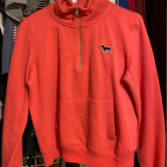 PINK crewneck half zip - Picture 1 of 3